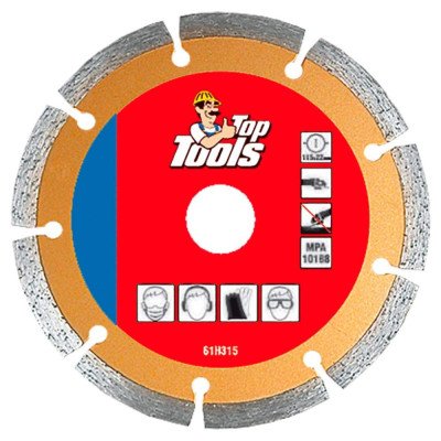 Topex 61h315 disco diamantato, 1 115 x 22,2 mm, segmentato