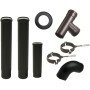 Kit tubi stufa a pellet canna fumaria dn 80 tubo acciaio smaltat