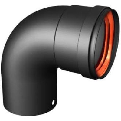 Articolo fumisteria lineapellet superior: curva 90 , d. 80 mm, c