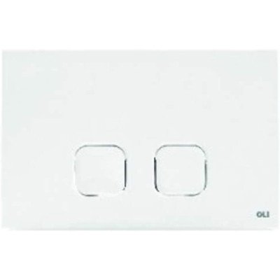 Placca plain dual doppio scarico bianca 070826 per cassetta oli
