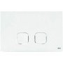 Placca plain dual doppio scarico bianca 070826 per cassetta oli
