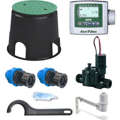 Rain bird kit completo irrigazione con centralina pozzetto prepa