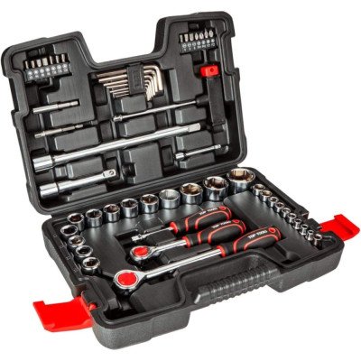 Topex 38d530 set di bussole 1/4 4, 1/2 53 pezzi
