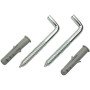 Serie 2 viti acciaio zincato fissaggio cassetta-scaldabagno 10mm