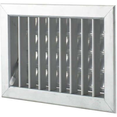 Bocchetta aria cm22x15 alluminio-griglia per caminetto regolabil