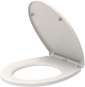 Aan® - sedile wc ovale con coper chio, colore: bianco, un posto,