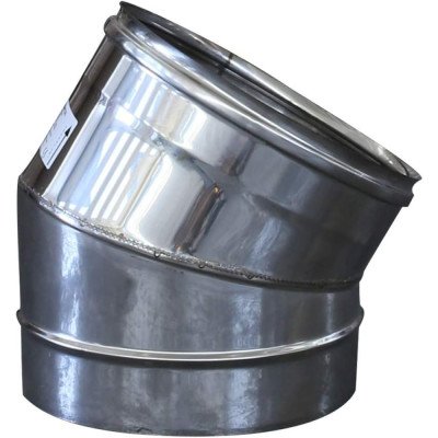 Gomito a 30  per canna fumaria in acciaio inox (dn 300)