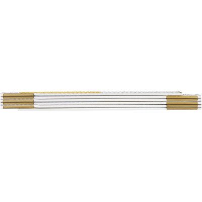Topex 74-010 metro pieghevole in in legno 1 m, bianco giallo ds