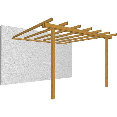 Pergola addossata 240x240 losa l o pgad240240
