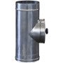 Giunto a t 90  con tappo in acciaio inox per canne fumarie (dn 1