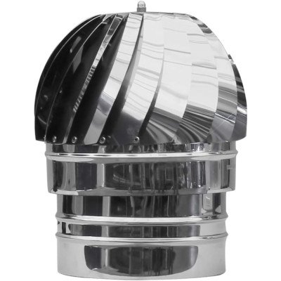 Cappello girevole in acciaio inox per canne fumarie (dn 80)