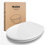 Mujiushi - sedile wc a forma di o, con chiusura lenta, materiale