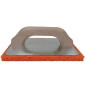 Frattone base alluminio manico legno spugna arancio 14x22