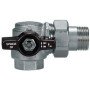 Valvola a squadra con bocchettone m/f d.3/4 sx rossa