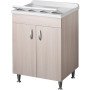 Negrari eco lavatoio montato 60x50 l60 p50 h85 cm colore olmo in