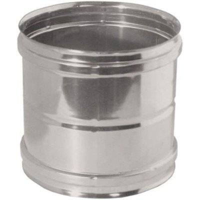Manicotto femmina femmina in acciaio inox per canne fumarie (dn