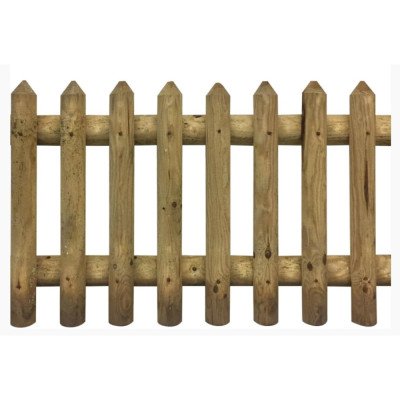 Steccato con mezzo palo 200x60h. losa ba stc060200