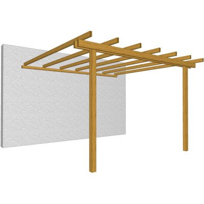 Pergola addossata 400x300 losa lo pgad400300