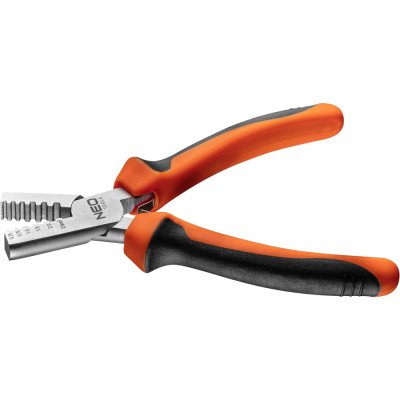 Topex 01-532 pinza per terminali li 0.25-2.5 mm2, 140 mm ds