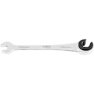 Topex 09-261 chiave combinata co con cricchetto aperto, 14 mm