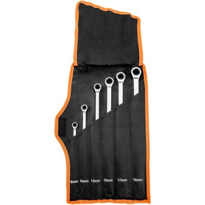 Topex 09-370 chiavi ad anello co con cricchetto lunghe set di 6 p