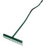 Topex 15g081 rastrello a 16 dent nti manico ergonomico in met.riv