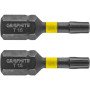 Topex 56h512 inserti ad impatto o tx15 x 25 mm, 2 pz