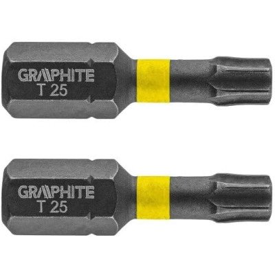 Topex 56h514 inserti ad impatto o tx25 x 25 mm, 2 pz ds