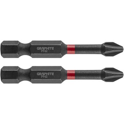 Topex 56h519 inserti ad impatto o ph2 x 50 mm, 2 pz ds