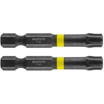Topex 56h529 inserti ad impatto o tx40 x 50 mm, 2 pz ds