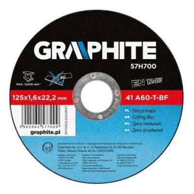 Topex 57h700 disco da taglio per er metallo 125 x 1,6 22,2 mm ds