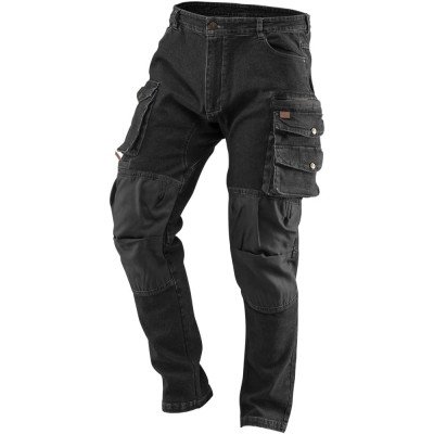 Topex 81-236-s pantaloni da lavo ro denim, nero, taglia s