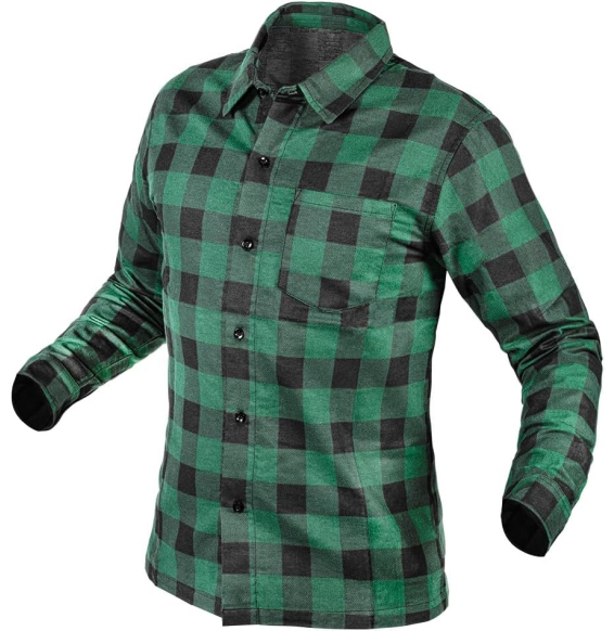 Topex 81-546-s camicia di flanella, verde, taglia s