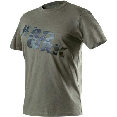 Topex 81-612-s t-shirt da lavoro con decori stampati oliva, s