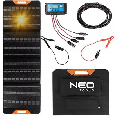 Topex 90-142 pannello solare por ortatile 140w, caricatore solare