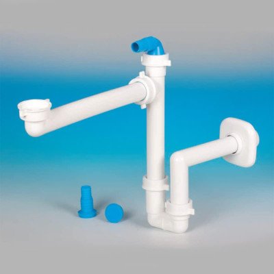 Sifone spazio bagno 1 -1 ¼  usci a d32 40 con 8 e p lira a.1115.0