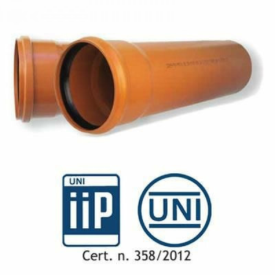 TUBO PVC FOGNATURA  UNI EN1401SN4 MT.2 D. 110 B08LR1XY18