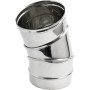 Gomito a 15  per canna fumaria in acciaio inox (dn 180)