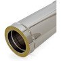 Tubo doppia parete in acciaio inox per canne fumarie l 500 mm (d