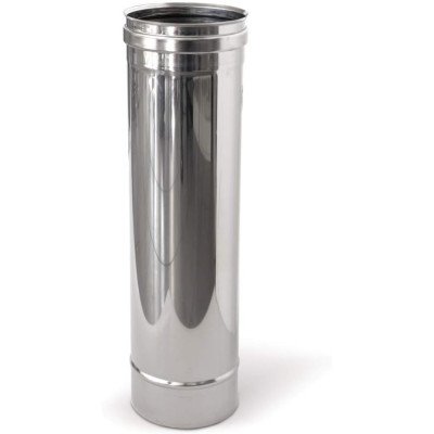 Tubo in acciaio inox per canne fumarie l 1000 mm (dn 100)