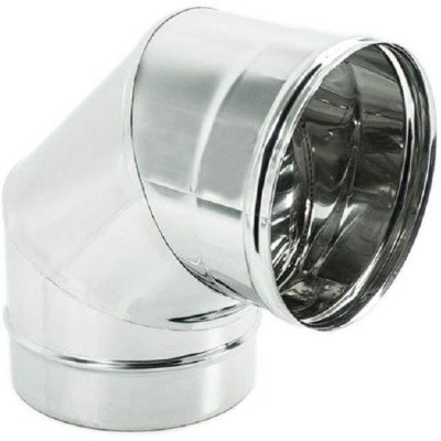 Gomito a 90  per canna fumaria in acciaio inox (dn 150)