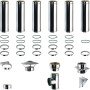 Kit fumi diametro 100 con doppia parete in acciaio inox dw25, al