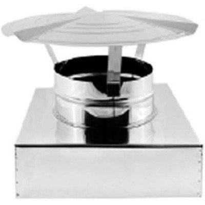 Cappello cinese con base quadrata in acciaio inox per canna fuma