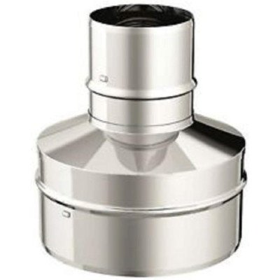 Riduttore in acciaio inox per canna fumaria maschio maschio (dn