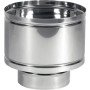 Fumaiolo a cappello antivento a botte in acciaio inox aisi 304.