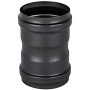 Manicotto ff nero femmina-femmina tubo stufa a pellet ferro sp 1