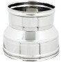 Riduzione aumento raccordo ff acciaio inox per canna fumaria (d