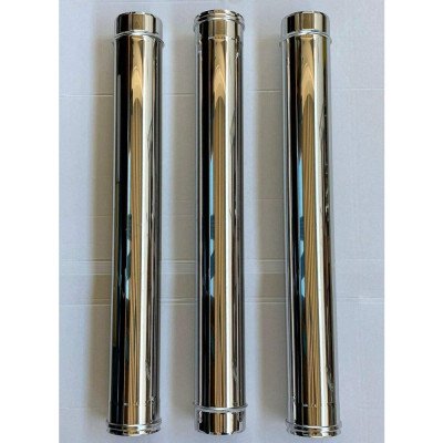 Canne fumarie tubo in acciaio inox 316 e 304 h1000mm dal diametr
