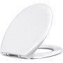 Na copriwater, sedile wc ovale bianco universale con chiusura am