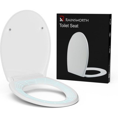 Rainsworth copriwater tavoletta wc universale, sedile wc a forma